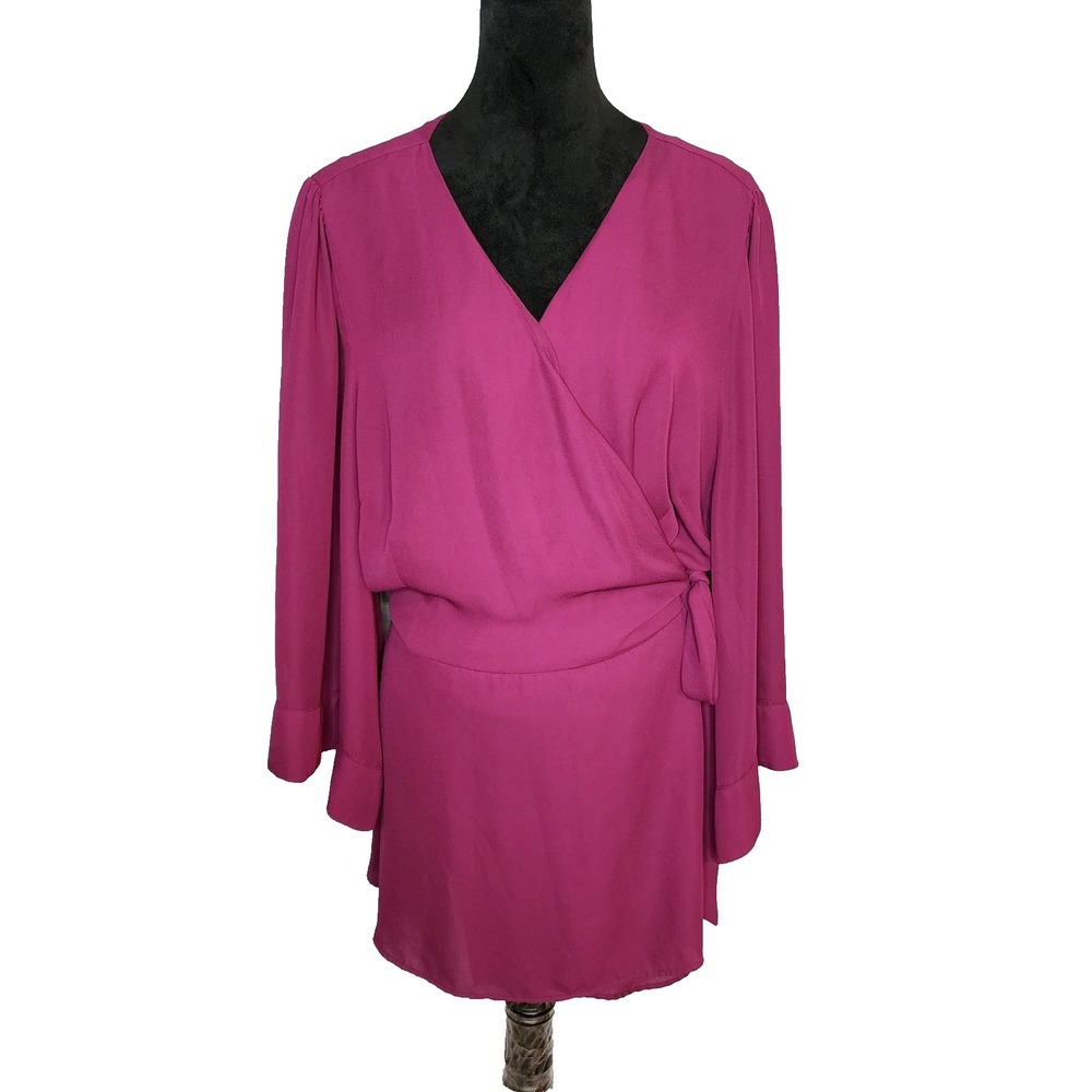 CITY CHIC Size 20W Shibara Vibes True Wrap Mini Dress Tunic Blouse Office Career